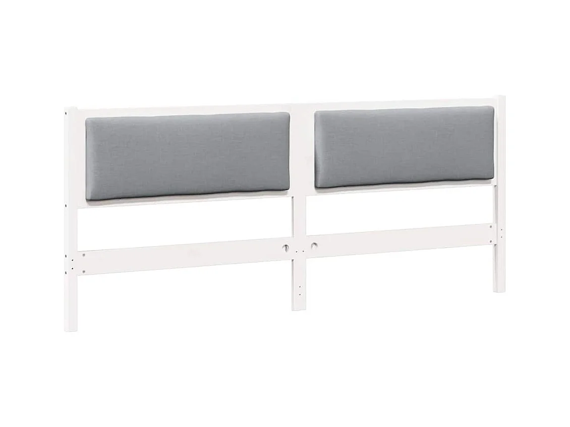 Cabeceira Outros Branco 200 cm Madeira de pinho maciça