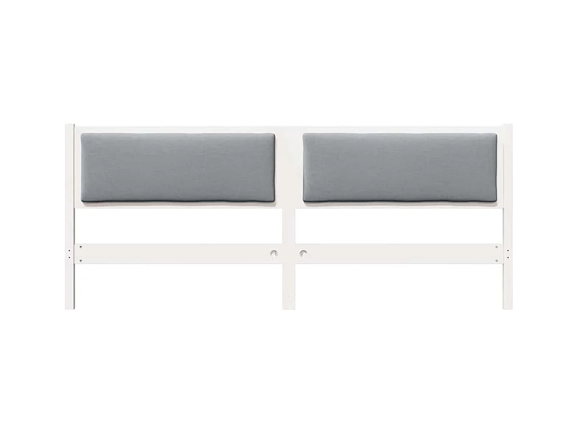 Cabeceira Outros Branco 200 cm Madeira de pinho maciça