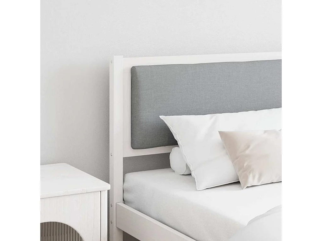 Cabeceira Outros Branco 200 cm Madeira de pinho maciça