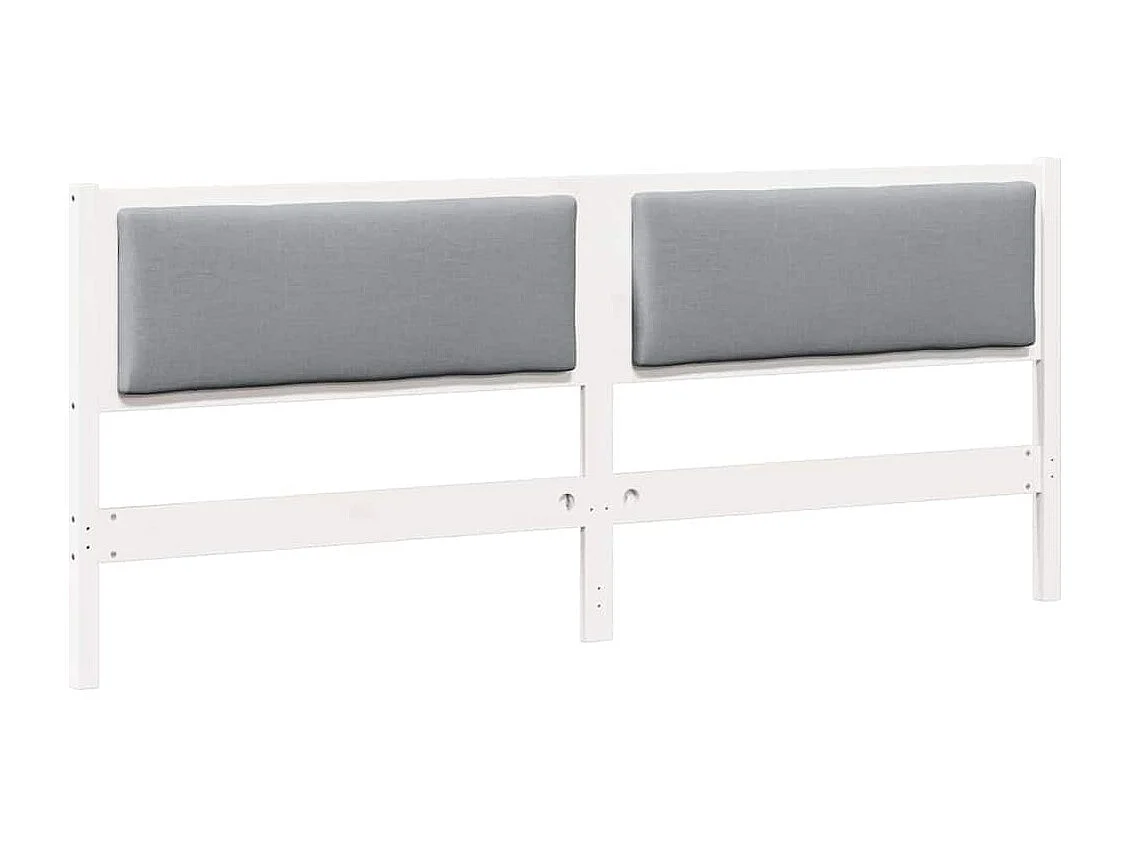 Cabeceira Outros Branco 200 cm Madeira de pinho maciça