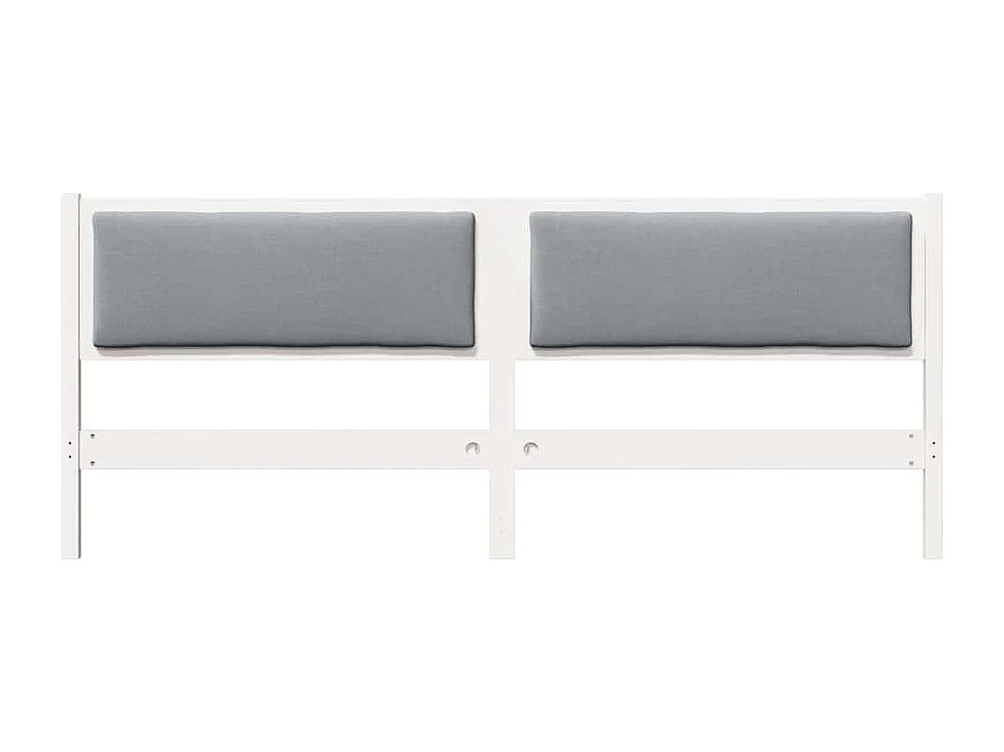 Cabeceira Outros Branco 200 cm Madeira de pinho maciça