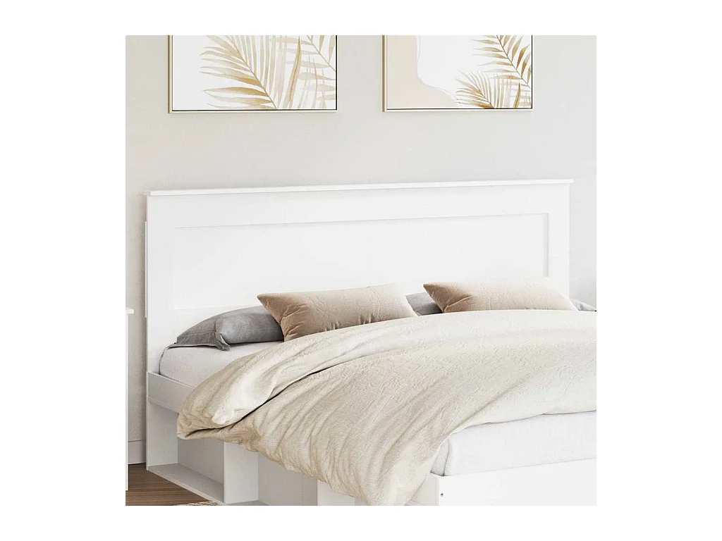 Cabeceira com cabeceira Branco 200 cm Madeira processada