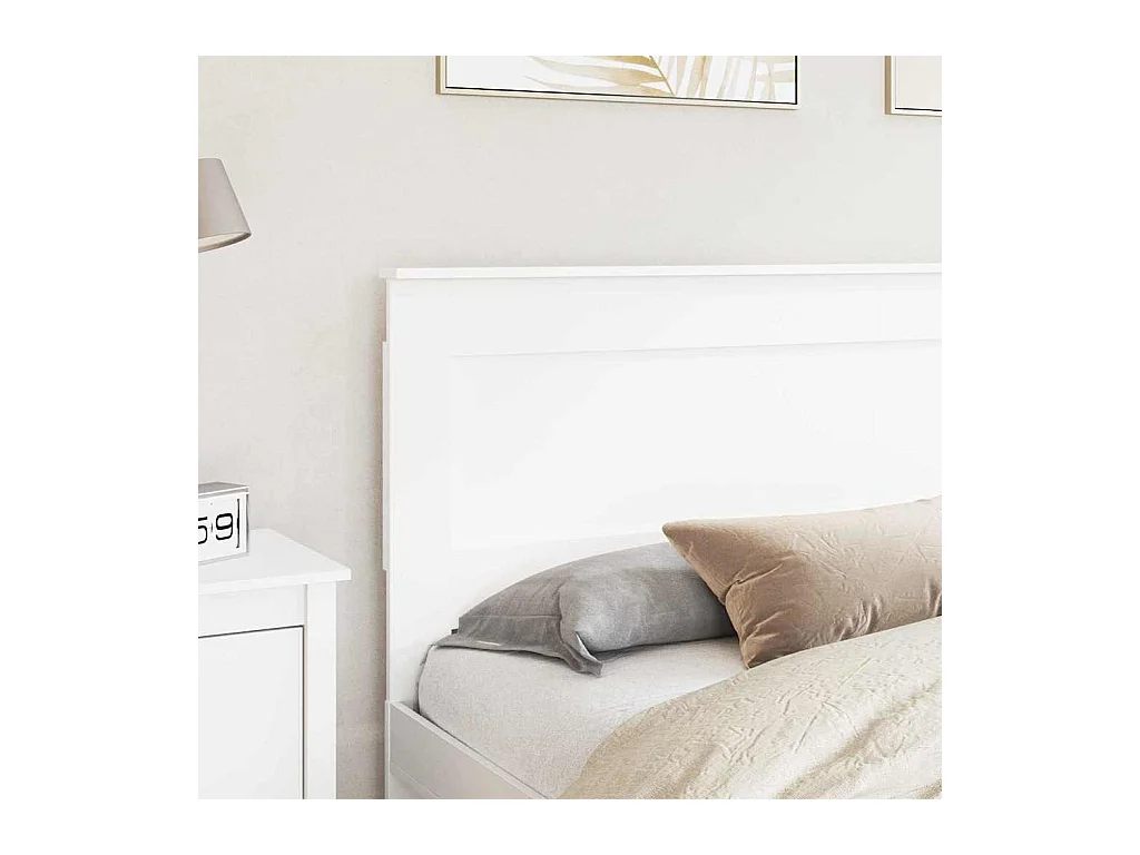 Cabeceira com cabeceira Branco 200 cm Madeira processada