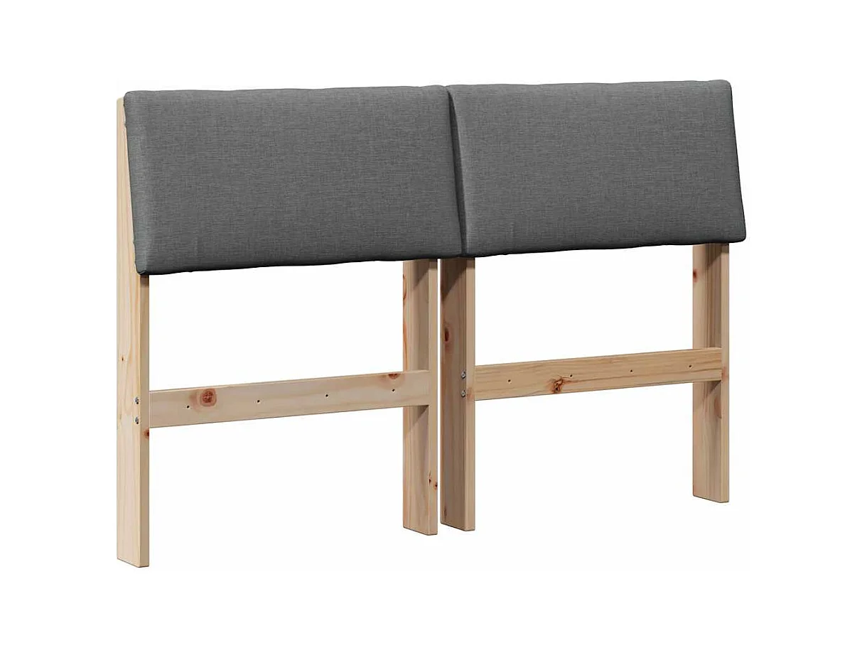 Tête de lit capitonnée Gris foncé 120 cm Pin massif