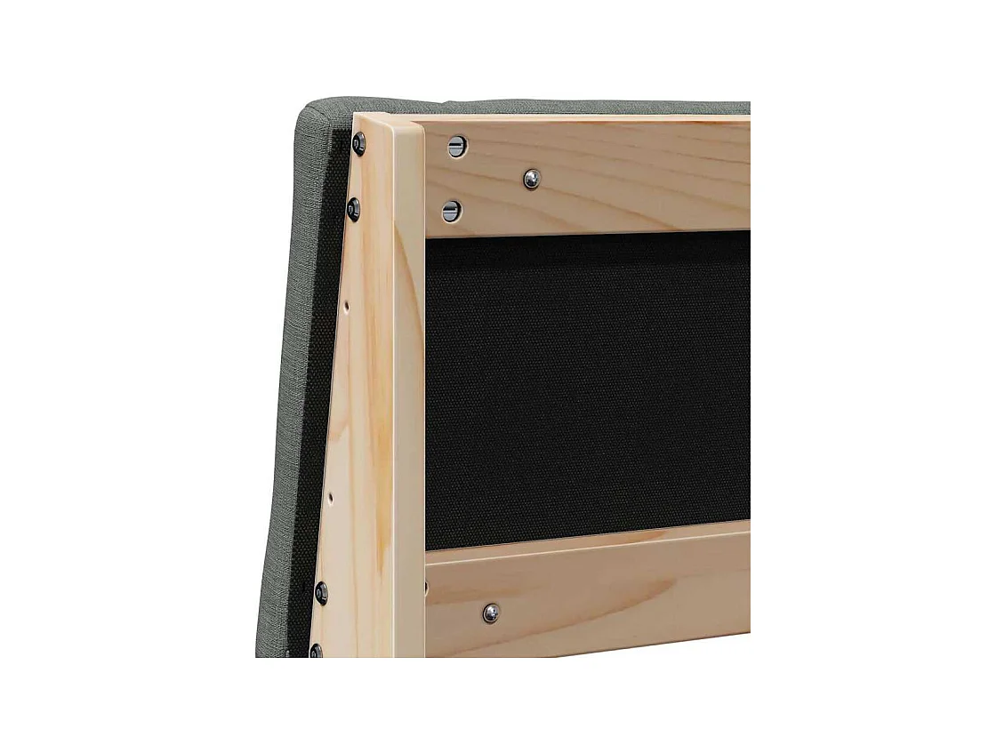 Tête de lit capitonnée Gris foncé 120 cm Pin massif