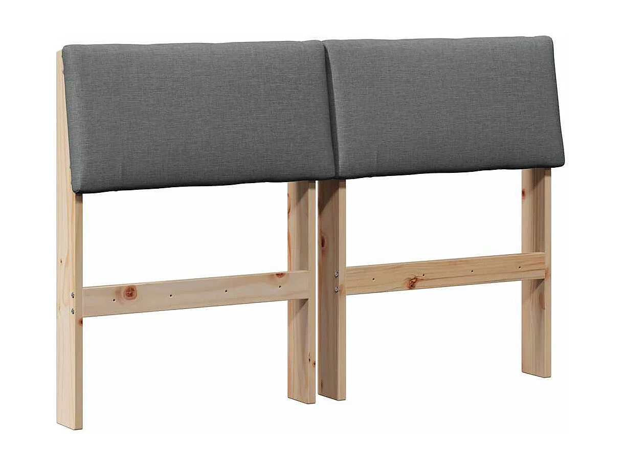 Cabeceira estofada Cinza Escuro 120 cm
