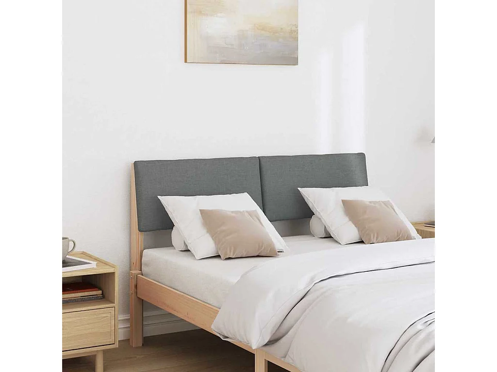Cabeceira estofada Cinza Escuro 120 cm