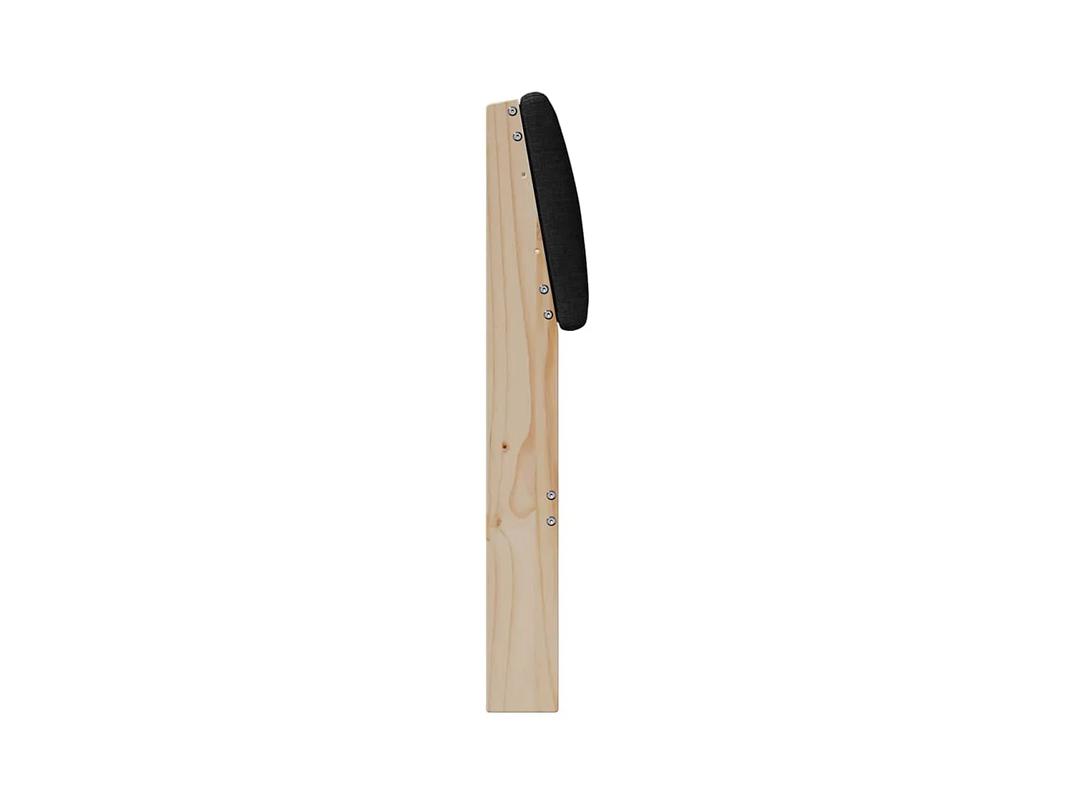 Cabecero tapizado Negro 135 cm Madera de pino macizo