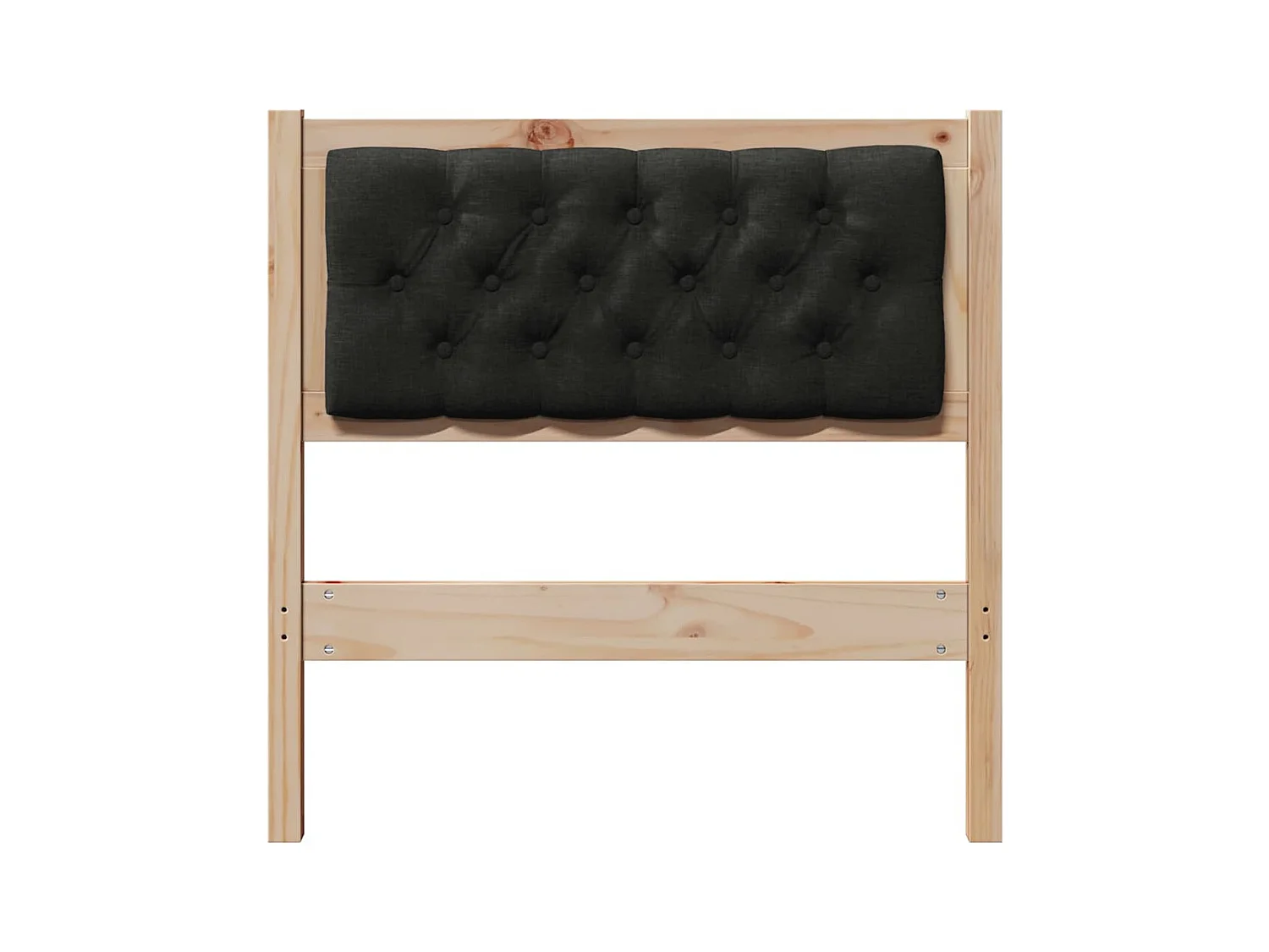 Tête de lit Autre Marron et noir 80 cm Bois massif en pin