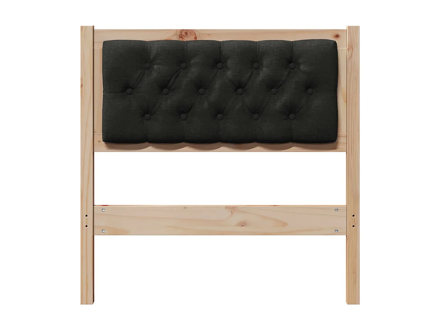 Tête de lit Autre Marron et noir 80 cm Bois massif en pin