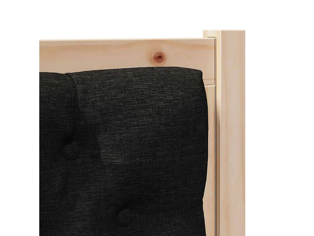 Tête de lit Autre Marron et noir 80 cm Bois massif en pin