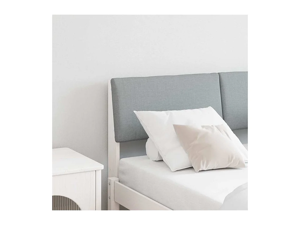 Tête de lit capitonnée Gris clair 120 cm Pin massif