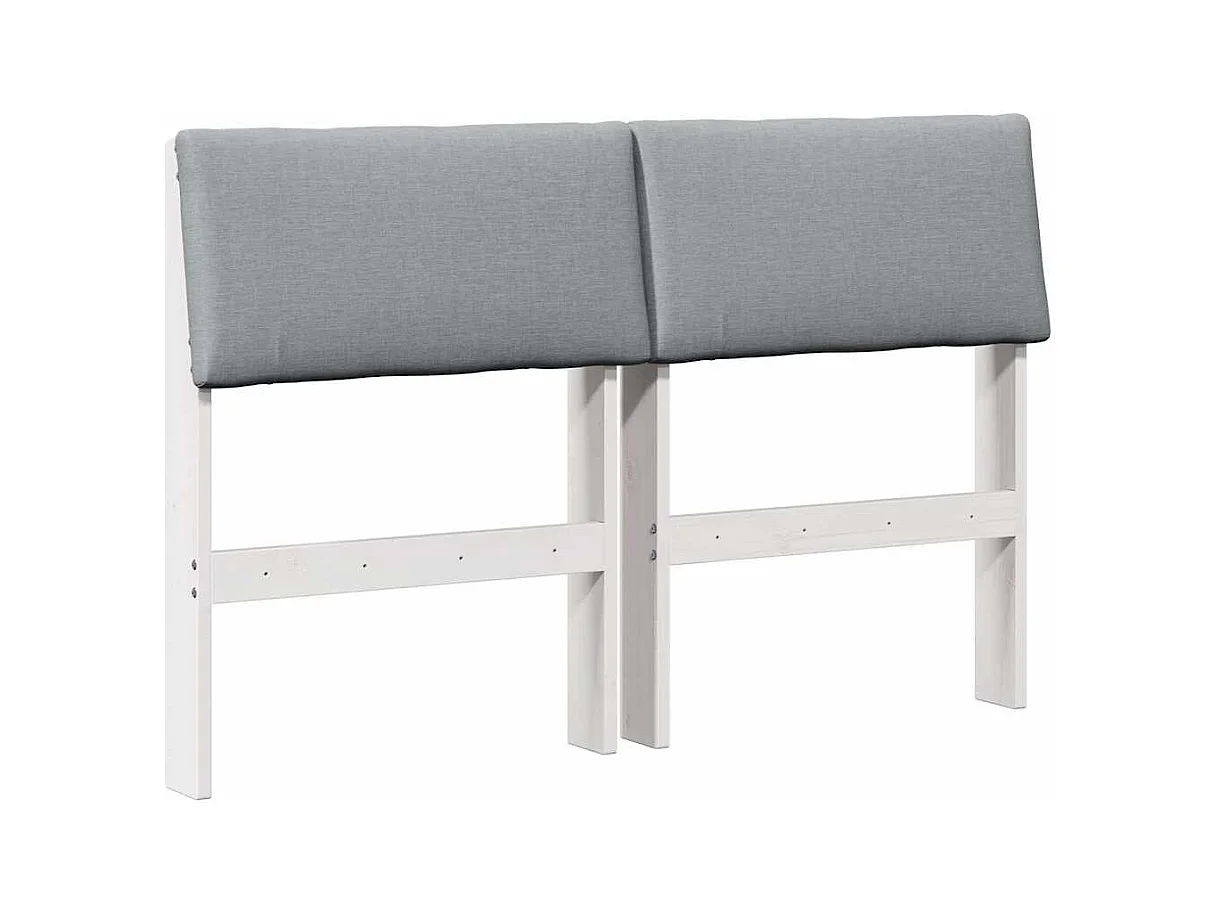 Tête de lit capitonnée Gris clair 120 cm Pin massif