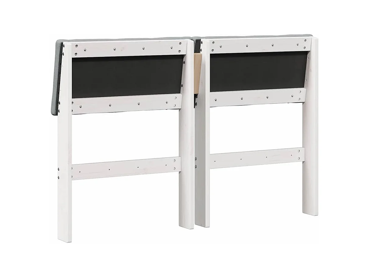 Tête de lit capitonnée Gris clair 120 cm Pin massif