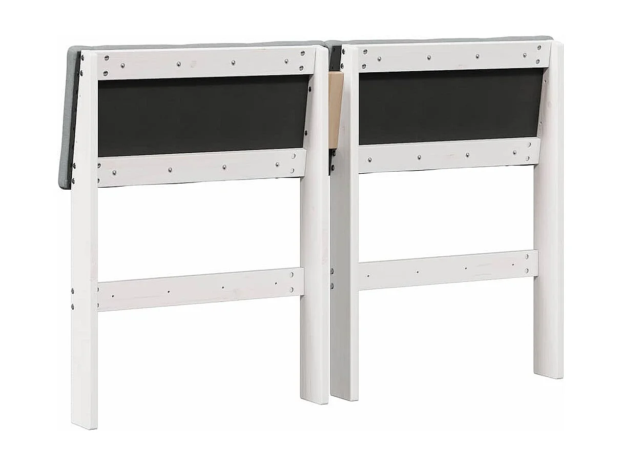 Tête de lit capitonnée Gris clair 120 cm Pin massif