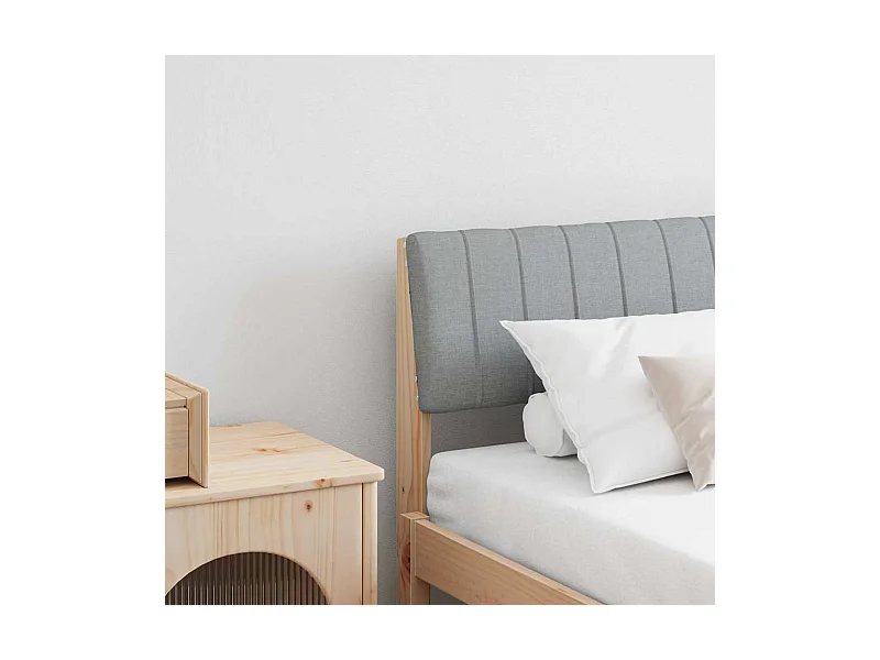 Cabeceira estofada Cinzento-claro 180 cm