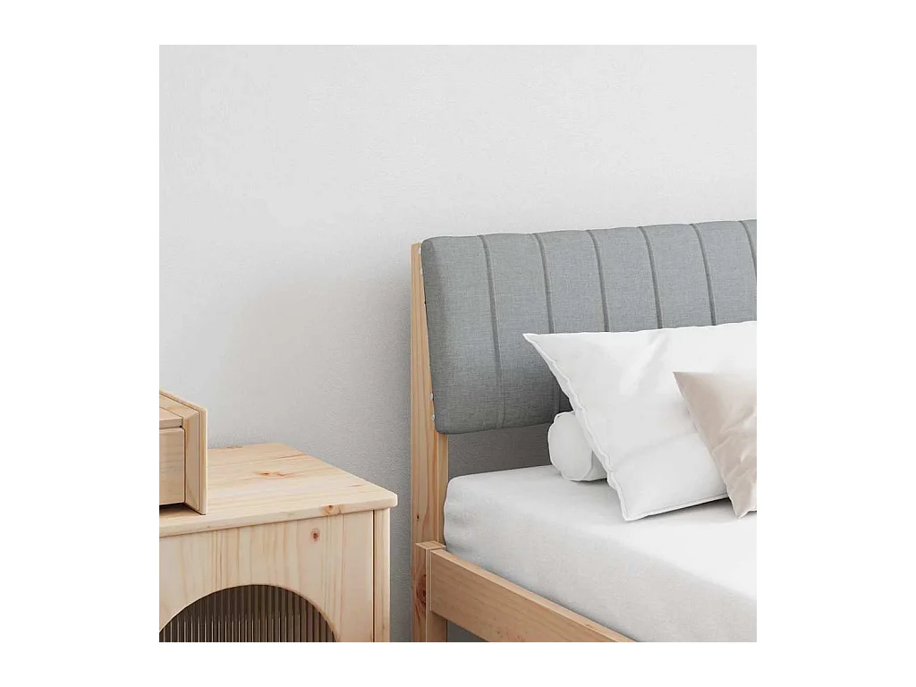 Cabeceira estofada Cinzento-claro 180 cm