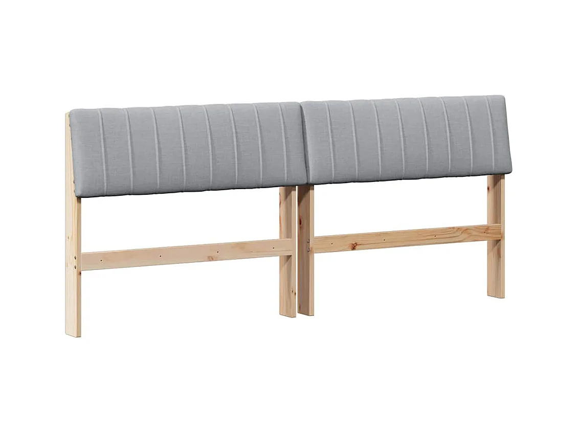 Cabeceira estofada Cinzento-claro 180 cm