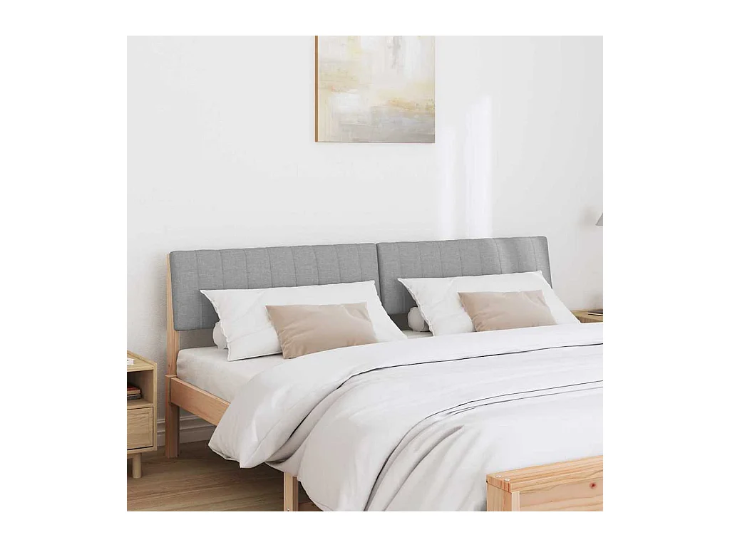Cabeceira estofada Cinzento-claro 180 cm