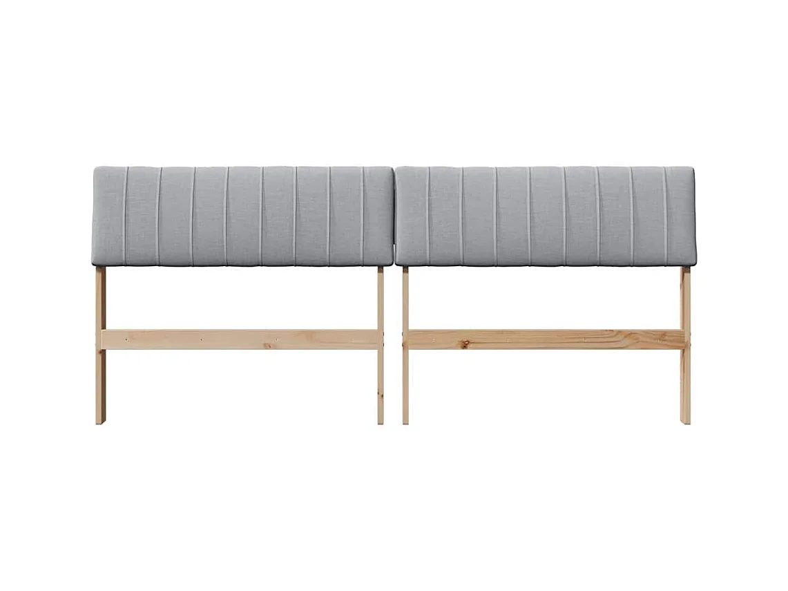 Cabeceira estofada Cinzento-claro 180 cm