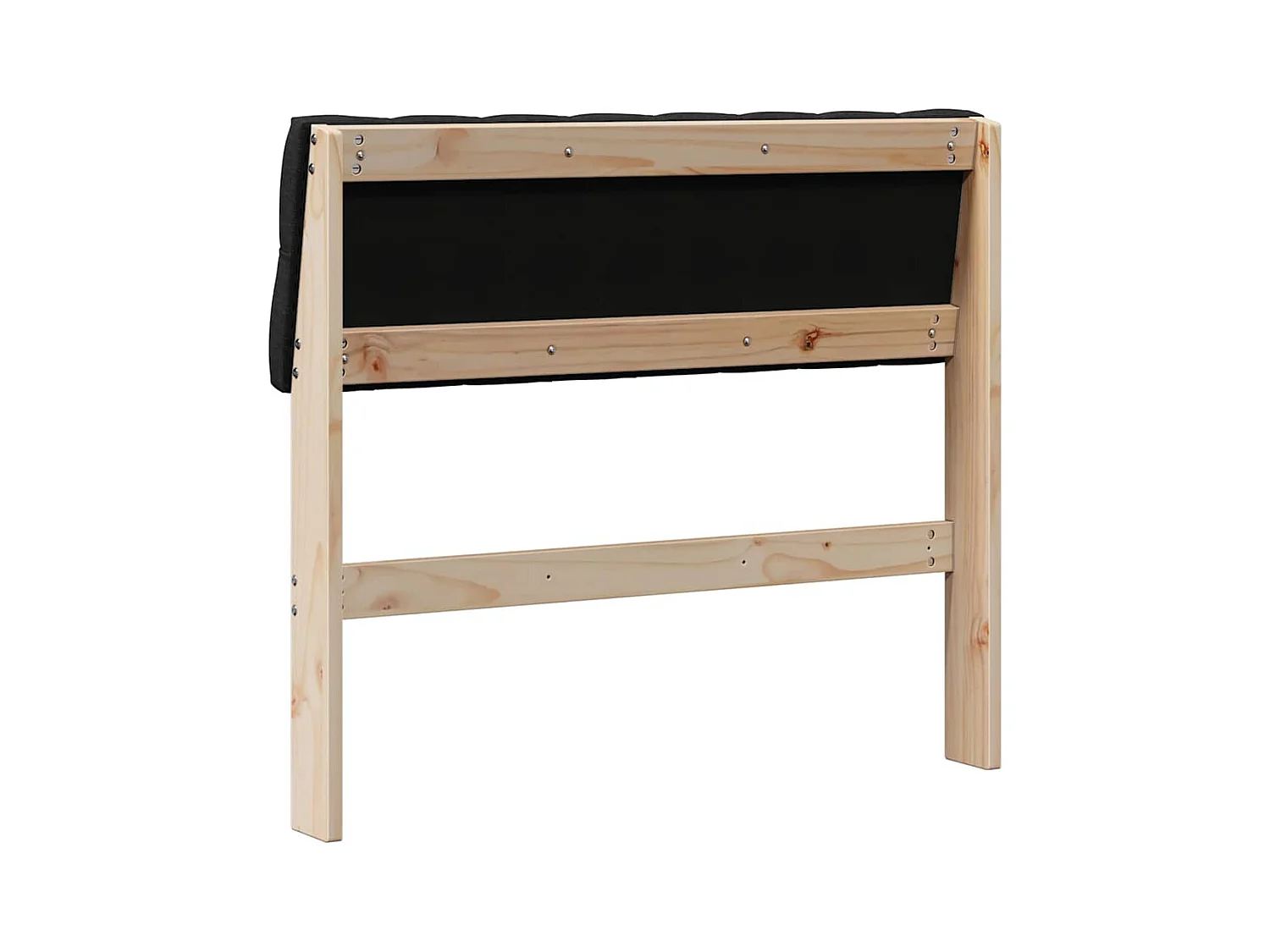 Tête de lit capitonnée Noir 90 cm Pin massif