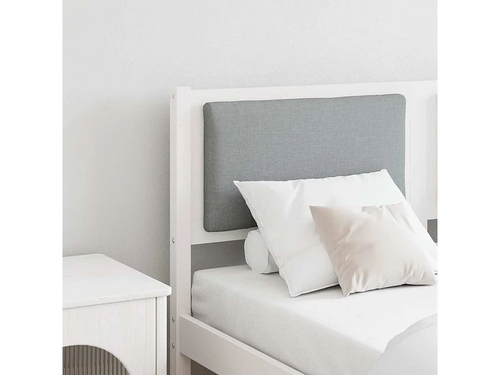 Cabeceira Outros Branco 160 cm Madeira de pinho maciça