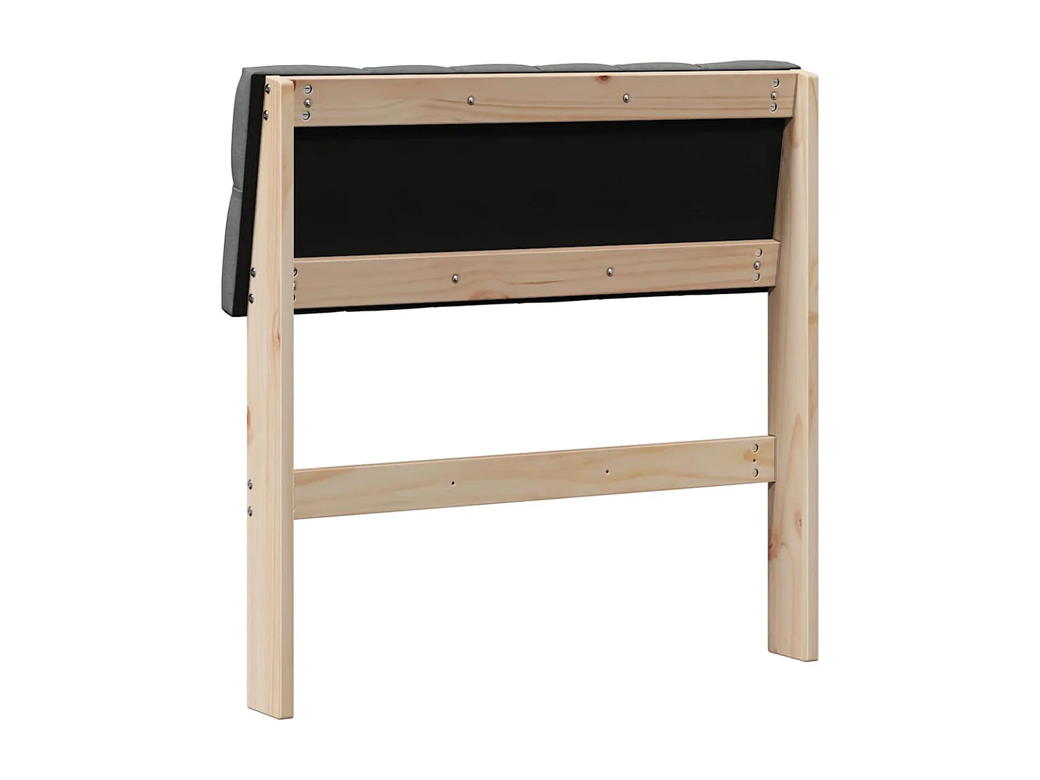 Cabecero tapizado Gris oscuro 75 cm Madera de pino macizo