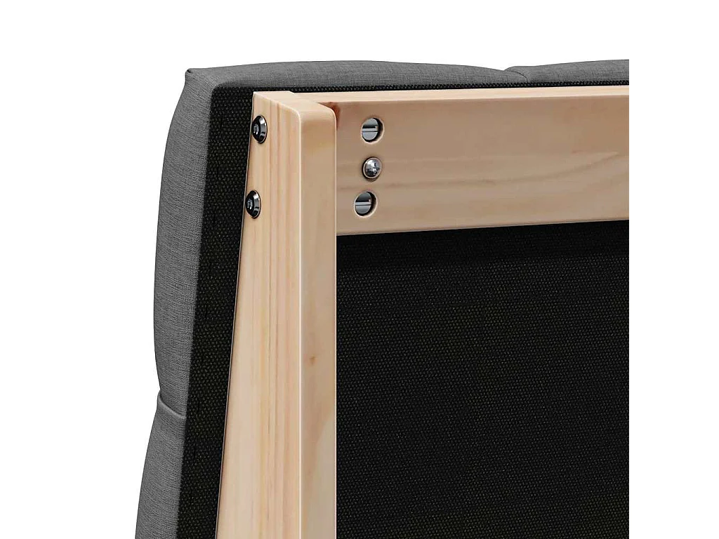 Cabecero tapizado Gris oscuro 75 cm Madera de pino macizo