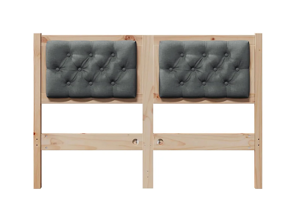 Cabeceira Outros castanho e cinzento-escuro 135 cm