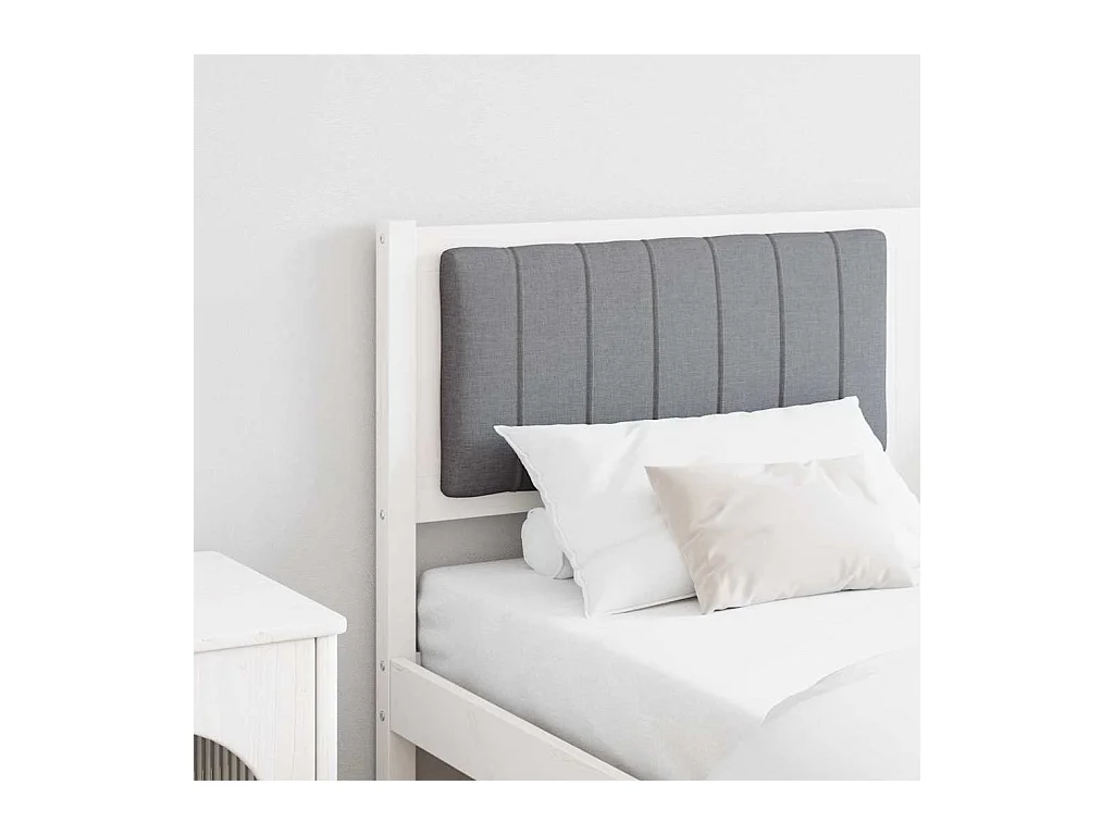 Cabeceira estofada com cabeceira Branco 160 cm