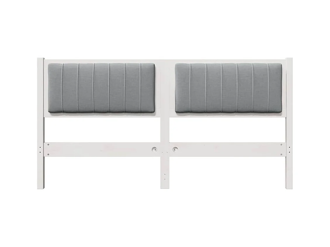 Cabeceira estofada com cabeceira Branco 160 cm