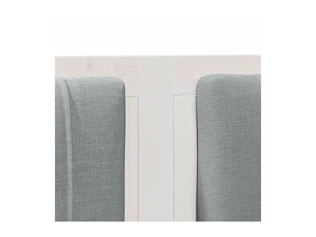 Cabeceira estofada com cabeceira Branco 160 cm