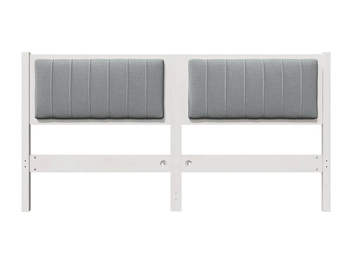 Cabeceira estofada com cabeceira Branco 160 cm