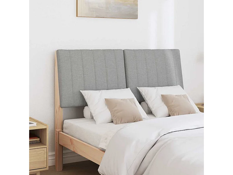 Tête de lit capitonnée Gris clair 120 cm Pin massif