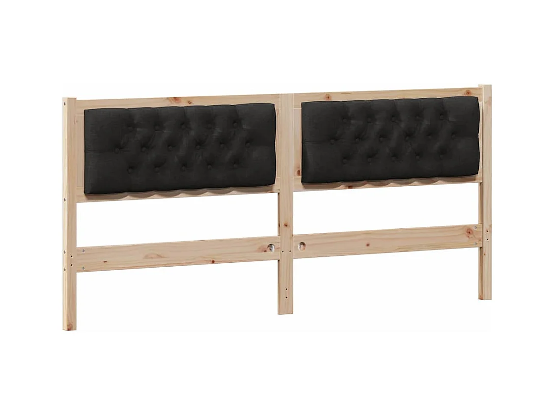 Tête de lit Autre Marron et noir 160 cm Bois massif en pin