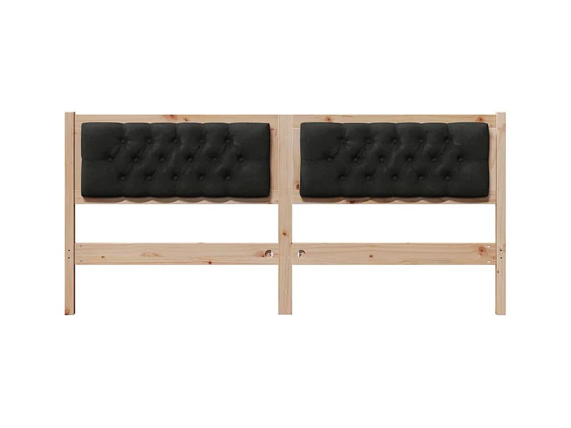 Tête de lit Autre Marron et noir 160 cm Bois massif en pin