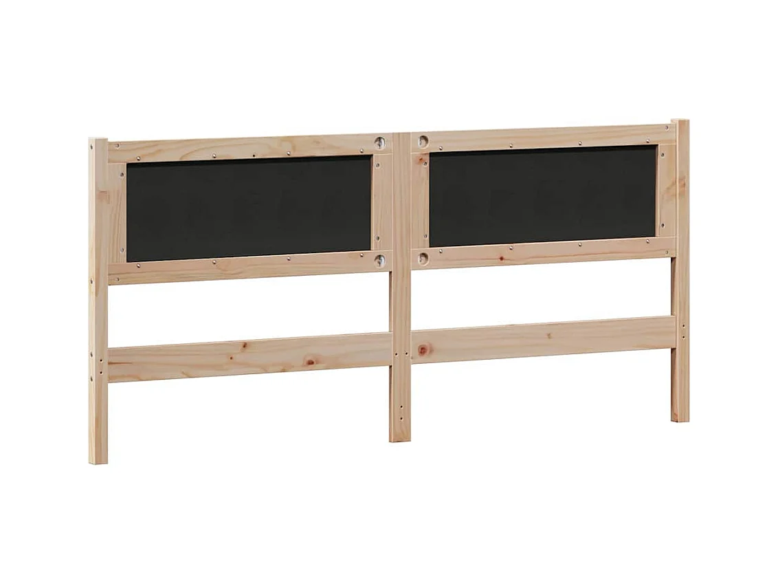 Tête de lit Autre Marron et noir 160 cm Bois massif en pin