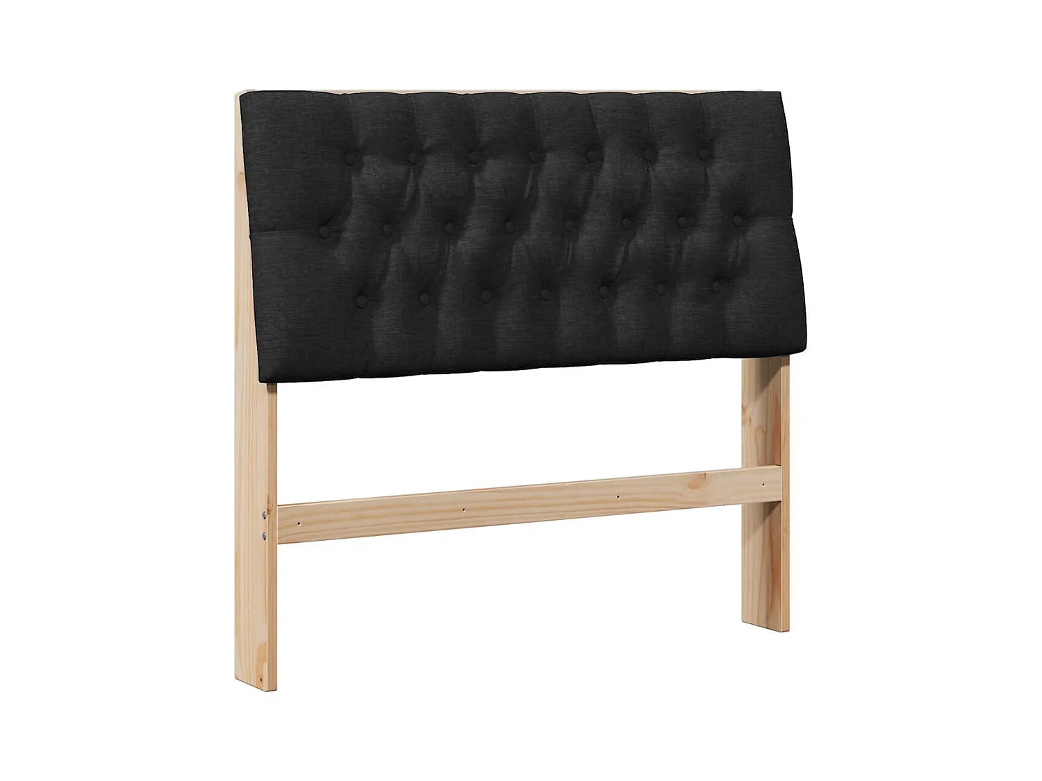 Tête de lit capitonnée Noir 100 cm Pin massif