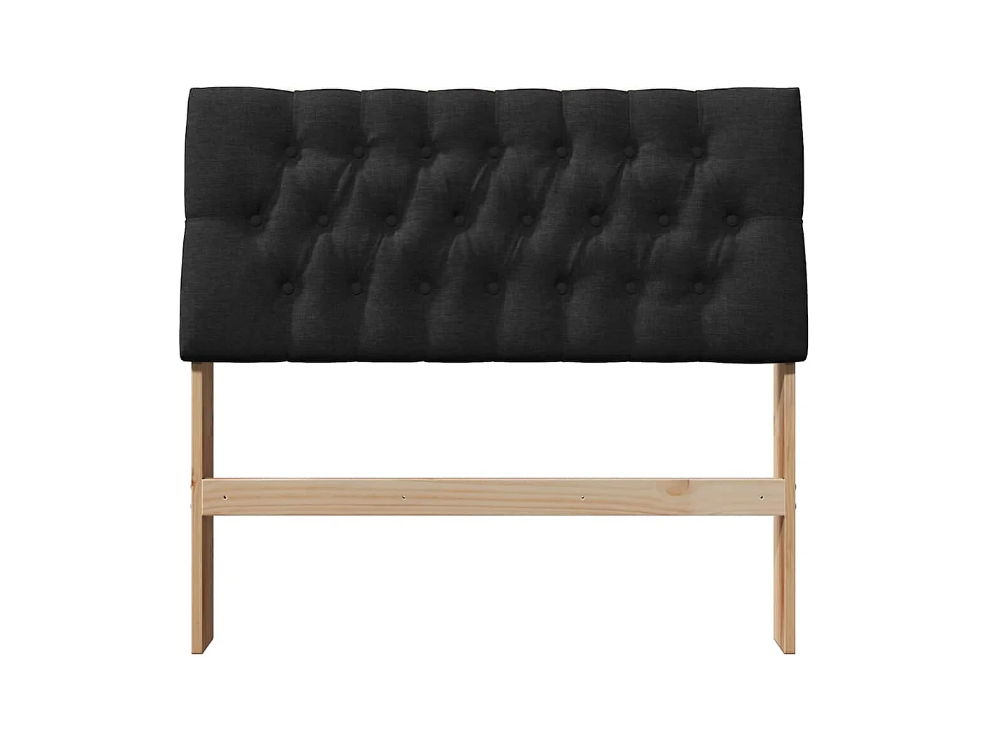 Tête de lit capitonnée Noir 100 cm Pin massif
