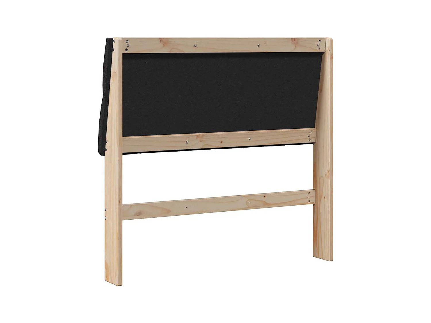 Tête de lit capitonnée Noir 100 cm Pin massif