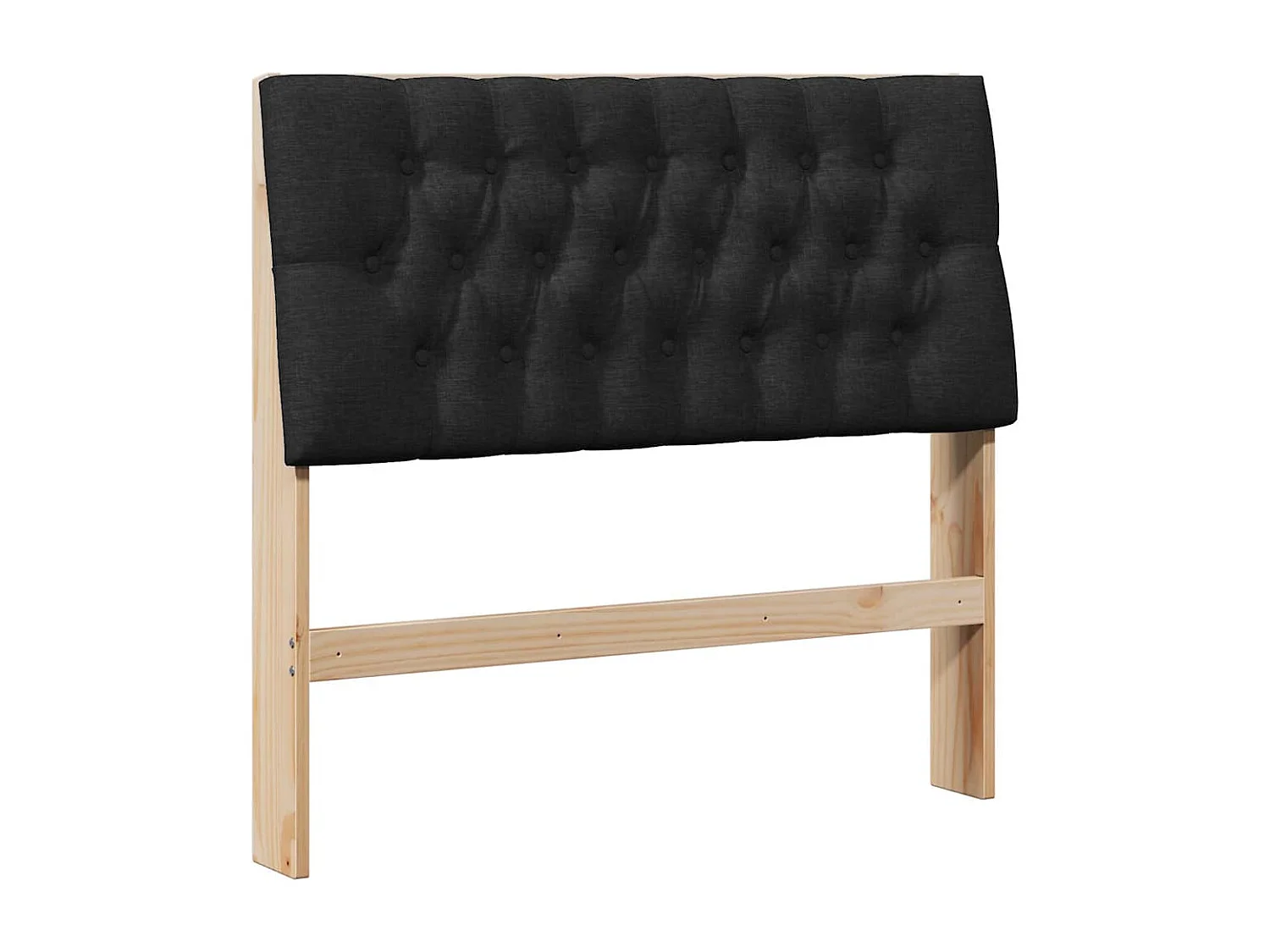 Tête de lit capitonnée Noir 100 cm Pin massif