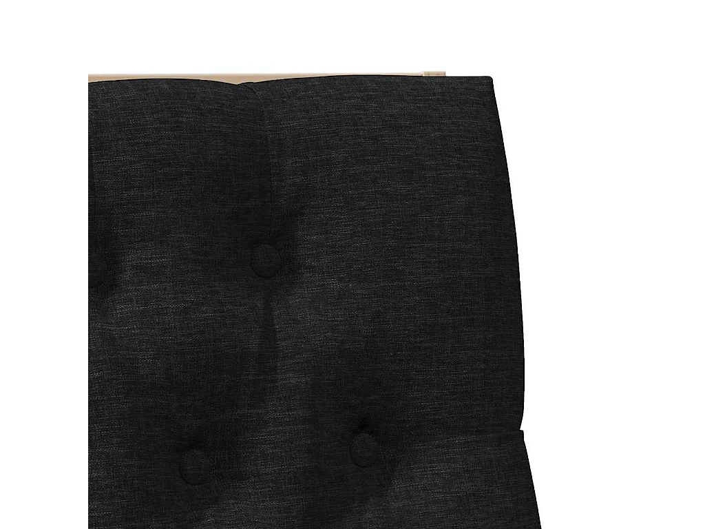 Tête de lit capitonnée Noir 100 cm Pin massif