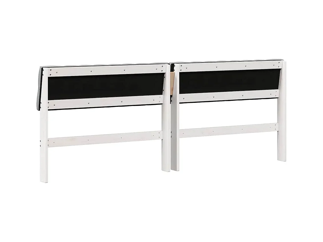 Tête de lit capitonnée Gris clair 200 cm Pin massif