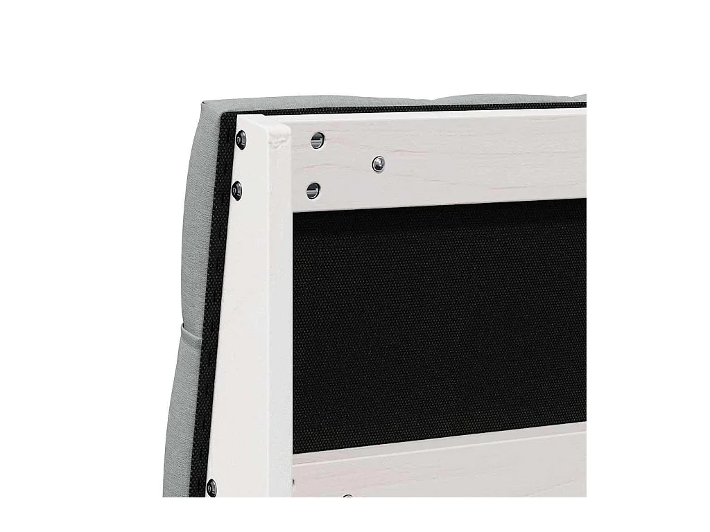 Tête de lit capitonnée Gris clair 200 cm Pin massif