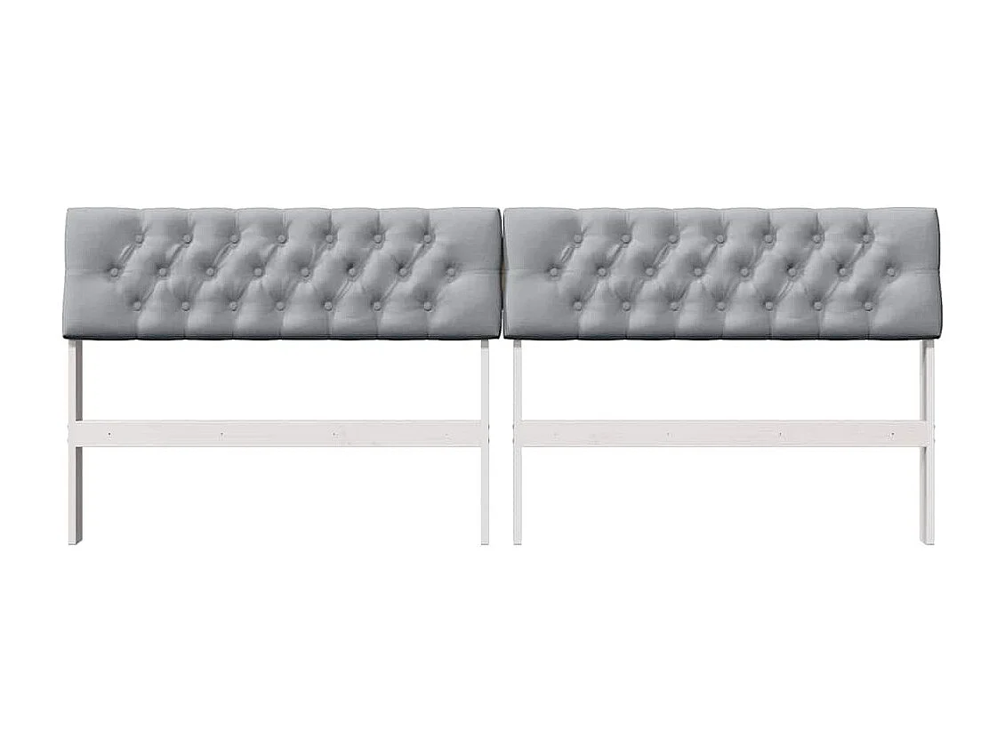 Cabeceira estofada Cinzento-claro 200 cm