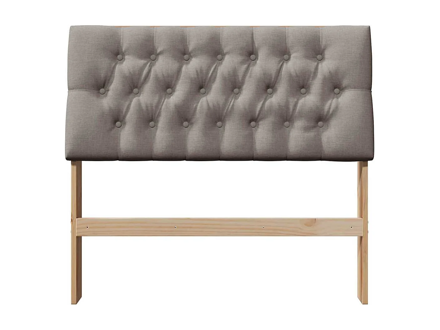 Gestoffeerd hoofdbord Taupe 100 cm Massief grenenhout