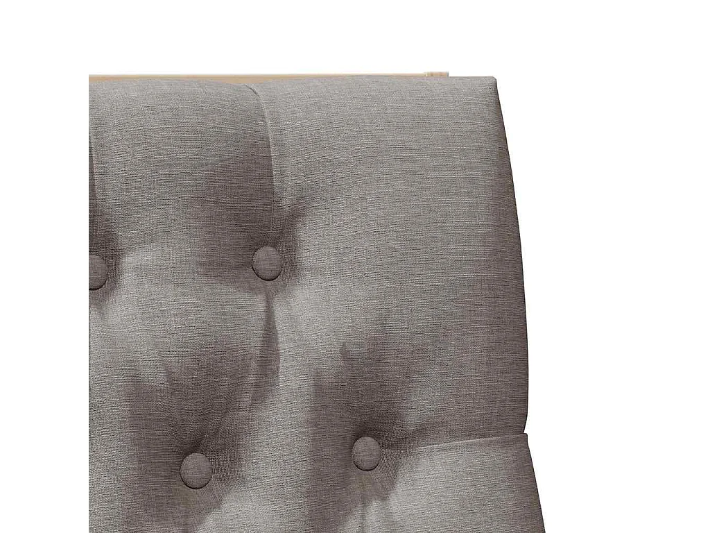 Gestoffeerd hoofdbord Taupe 100 cm Massief grenenhout