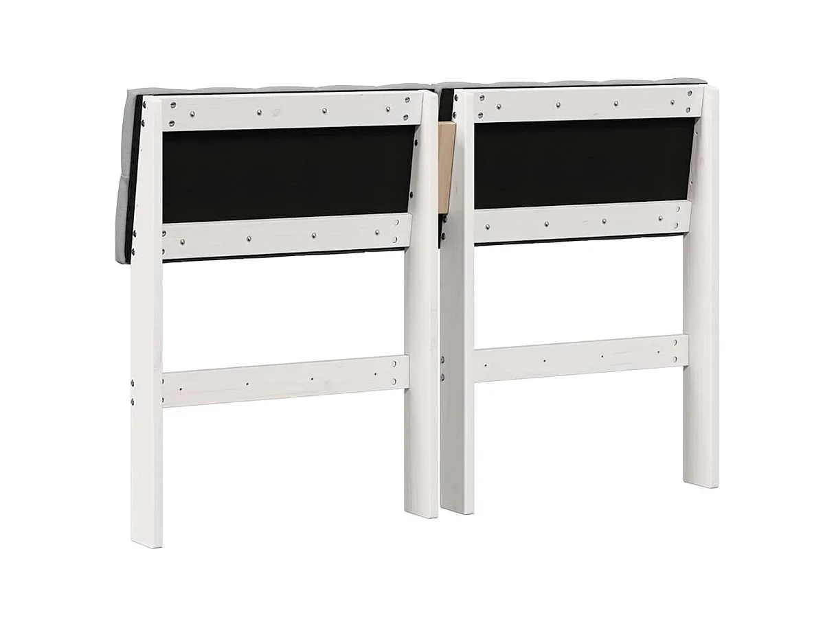 Tête de lit capitonnée Gris clair 120 cm Pin massif