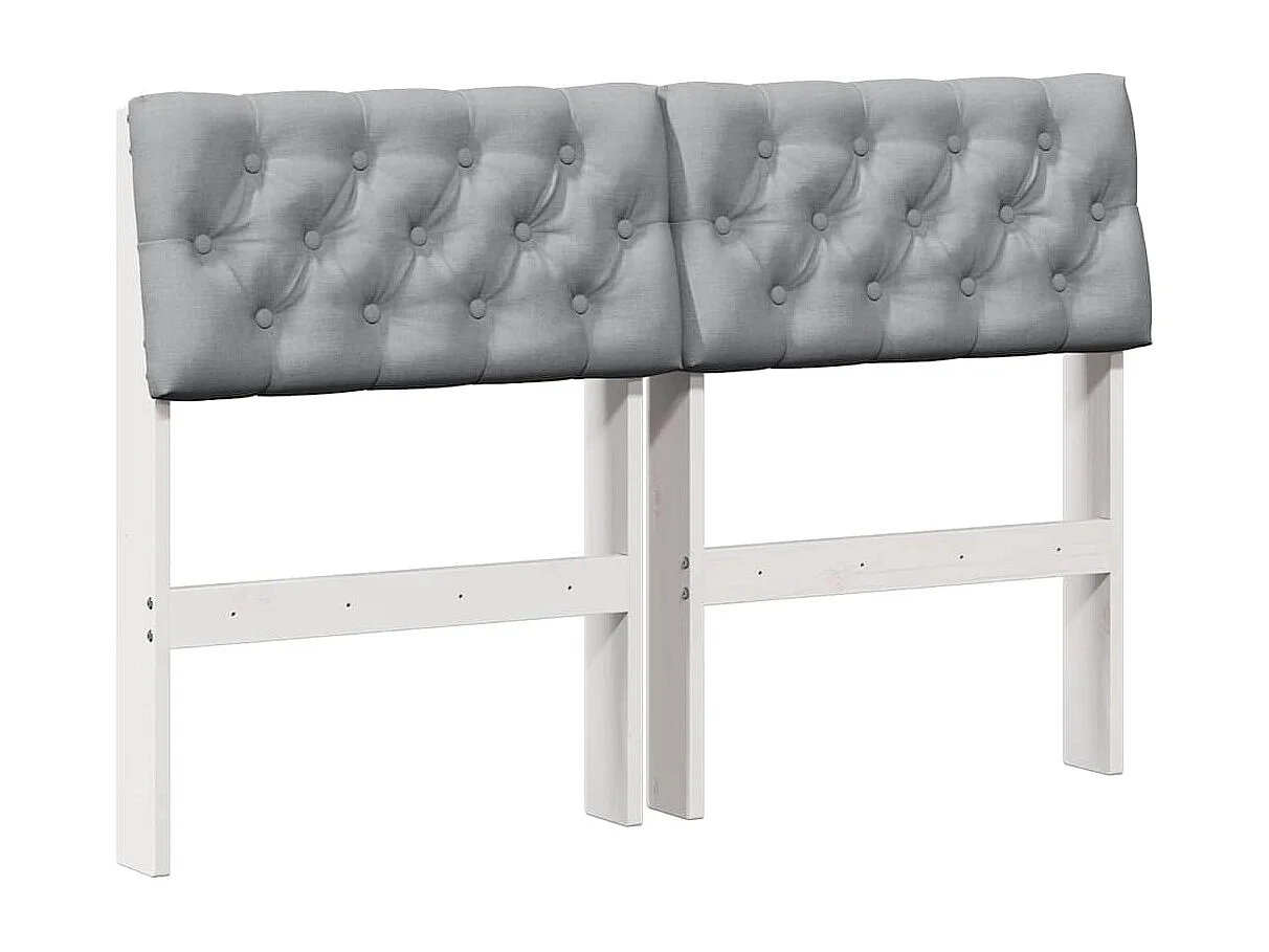 Cabeceira estofada Cinzento-claro 120 cm