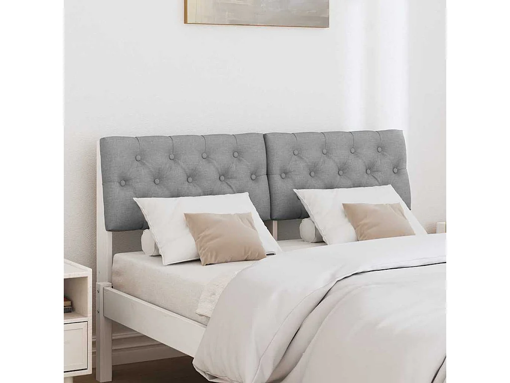 Cabeceira estofada Cinzento-claro 120 cm